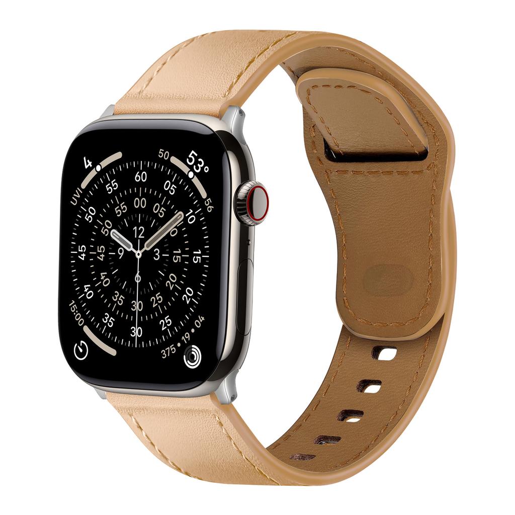 Шкіра Для ремінців Apple Watch 44мм 45мм 40мм 41мм 42мм 46мм Справжній браслет Correa iWatch Серії 11 10 9 6 SE 7 8 ultra 3 Ремінець