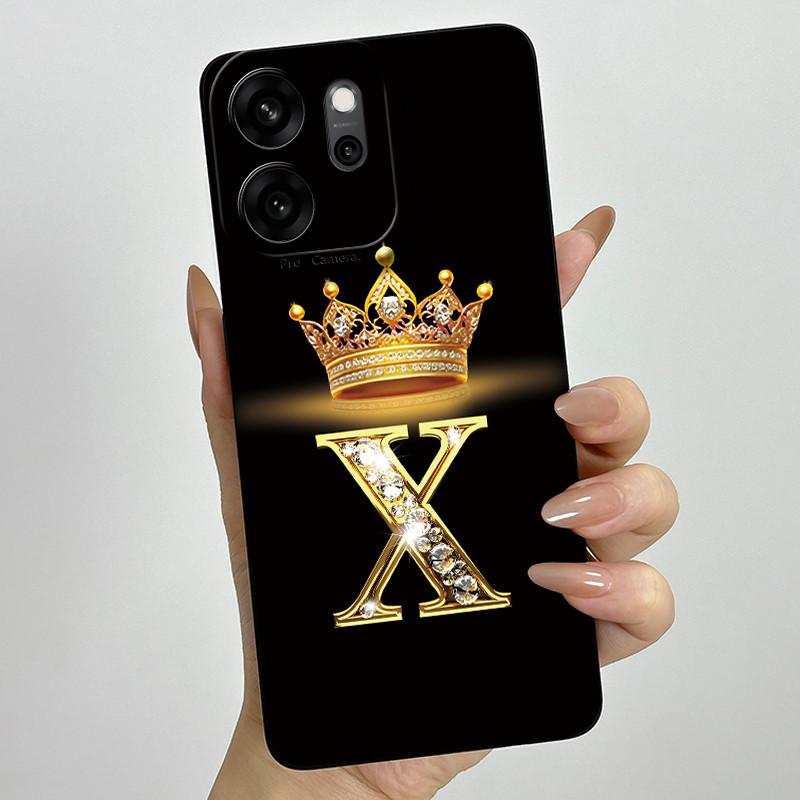 Case For Oppo Reno 14 FS Reno14 F S 14F 14FS 5G Phone Case Crown Letters Shockproof Soft TPU Cover Reno14FS Reno14F Shell Capa
