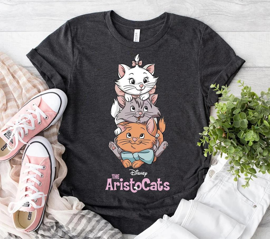 s Aristocats Plush Shirt for Unisex and Women New Casual Fashion Suitable for Both Unisex and Women Street Wear