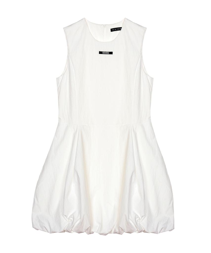 Nigaennikol Mini Ballon Sleeveless Dress_White