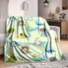 1 st Parkiet Patroon Print Deken   Lichtgewicht Flanellen Plaid Deken Voor Bank, Bed, Woonkamer, Kantoor, Buiten Reizen, Kamperen