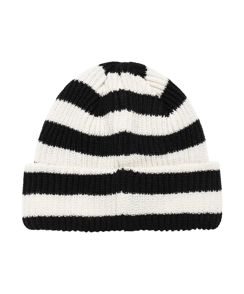 AMES-WORLDWIDE Stripe Knit Beanie Ivory