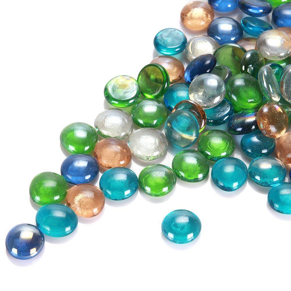 Crystal Home Ornament Craft Stone Marbles Mixed Color Pebbles Decoration Beads Aquarium Fish Tank Glass Stones