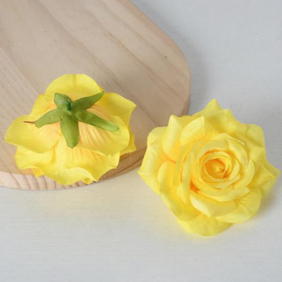 5 Pcs Artificial Rose Flower Heads Realistic Fake Silk Rose Head for Home DIY Flower Wall Wedding Party Birthday Baby Shower