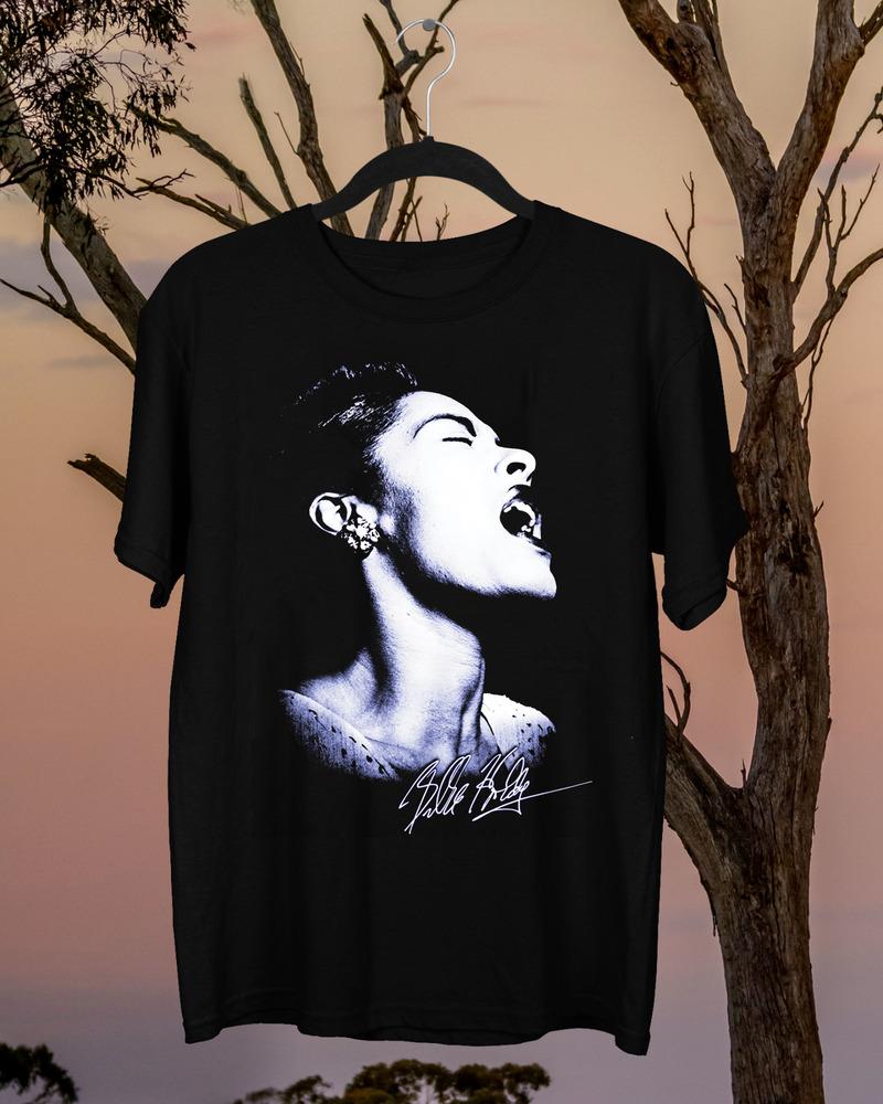 Συλλογή Billie Holiday Τραγουδίστρια Κοντομάνικη Μαύρη Όλα τα Μεγέθη Μπλουζάκι Unisex Μπλουζάκι