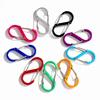 10pcs S Double Carabiner Set Tactical Gear Hooks Camping EDC Survival Climbing Spring Backpack Clasps Keychain Key Chain Clip