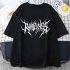 Summer Punk Style Y2K Print Women T Shirt Cool Short Sleeve Street T-Shirt Soft Breathable Tee Clothes Vintage O-Neck T-shirt