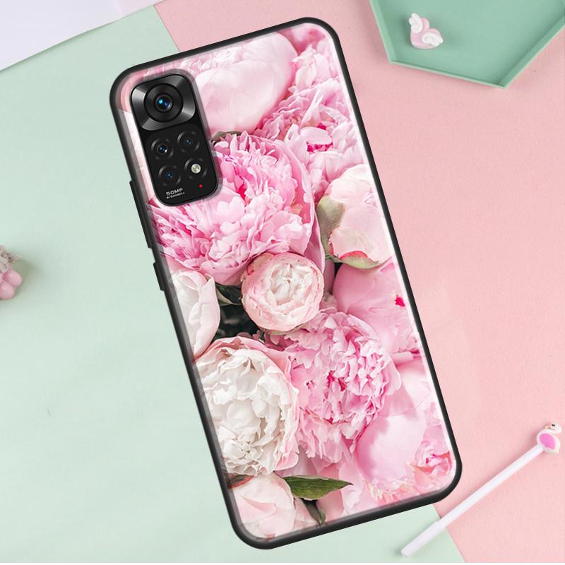 Pfingstrosen Schöne Blume Für Redmi Hinweis 12 Pro Plus Abdeckung Für Redmi Hinweis 10 8 9 11 Pro 12S 11S 10S 9S 9C 10C 12C Fall