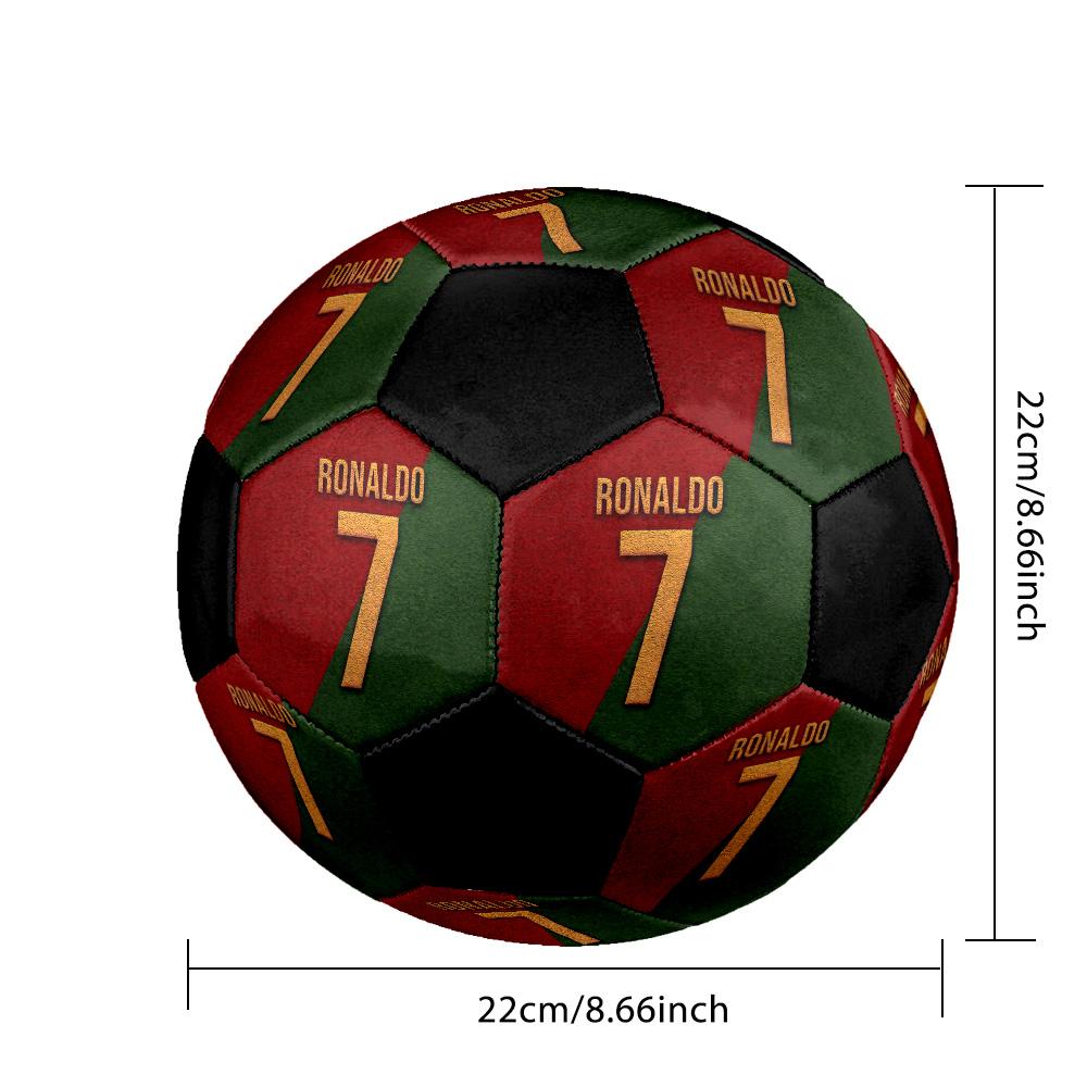 Cristiano Ronaldo 7 Fußball Bunt Für Alle Altersgruppen Maschinengenäht PVC Wettkampfbereit Langlebig Hoher Rückprall.GRÖSSE5