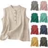 Women's Retro Artistic Cotton Linen Casual Loose Versatile Elegant Vest