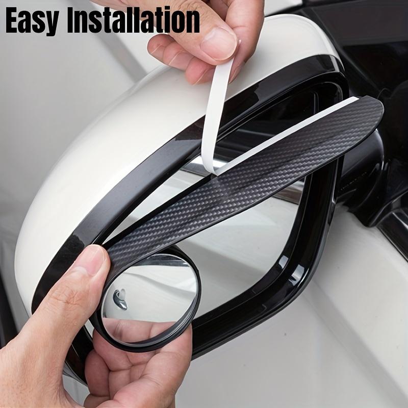 2-Pack Car Blind Spot Mirror, Rearview Mirror Rain Eyebrow Multi-Function All-In-One, Rainy Day Rain Cover, Extended Field of View, Safe Driving.