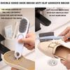 Double-sided Rubber Shoe Brush Soft Bristles Clothes Shoe Brushes Care Specialized Brush Waterproof Dirt Removal Cleaning Tool