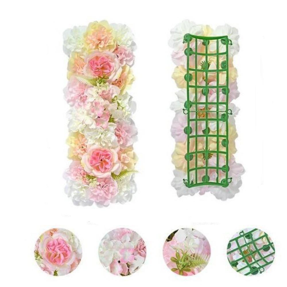 Artificial Rose Flower Panel Shower Decoration Arc Wedding Wall Background Decor Table Arrangement Flower Row Party Supplies