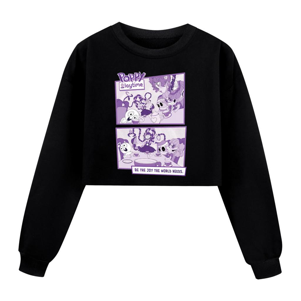 5632 Kids Girls Lily Lovebraids Printed Short Style Loose Long Sleeves Sweatshirt