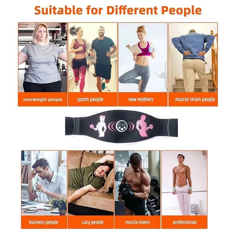 Muscle Stimulator Body Slimming Belt Electric Massage Abdominal Trainer Toner Weight Loss Smart Fitness Vibration Belt