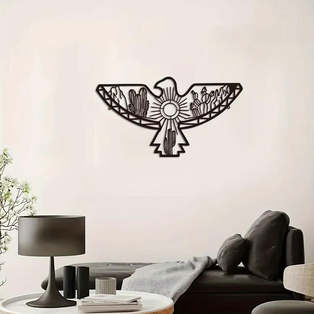 Art Mural Métal Aigle Sud-Ouest - Décor Métal Décoratif d'Extérieur, Art Mural Moderne pour Espaces Intérieurs et Extérieurs Élégants