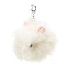 AS KNOW AS plus (ASKNOW AS PLUS) ZY8577 Motiv Tier Schlüsselanhänger C, Angora F Kaninchen, Flauschig, Niedlich, Weiß, Geschenk