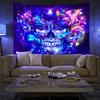 Skull Mushroom Fluorescent Tapestry Home Decor Aesthetics Hippie Bedroom Decoration Living Room