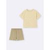 Cotton Color Lounge Set  Short Sleeve   Flower 