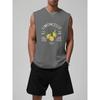 Trendy Graphic Print Polyester Tank Top and Shorts Set Moisture Wicking Quick Dry Summer Gym Workout Outfit