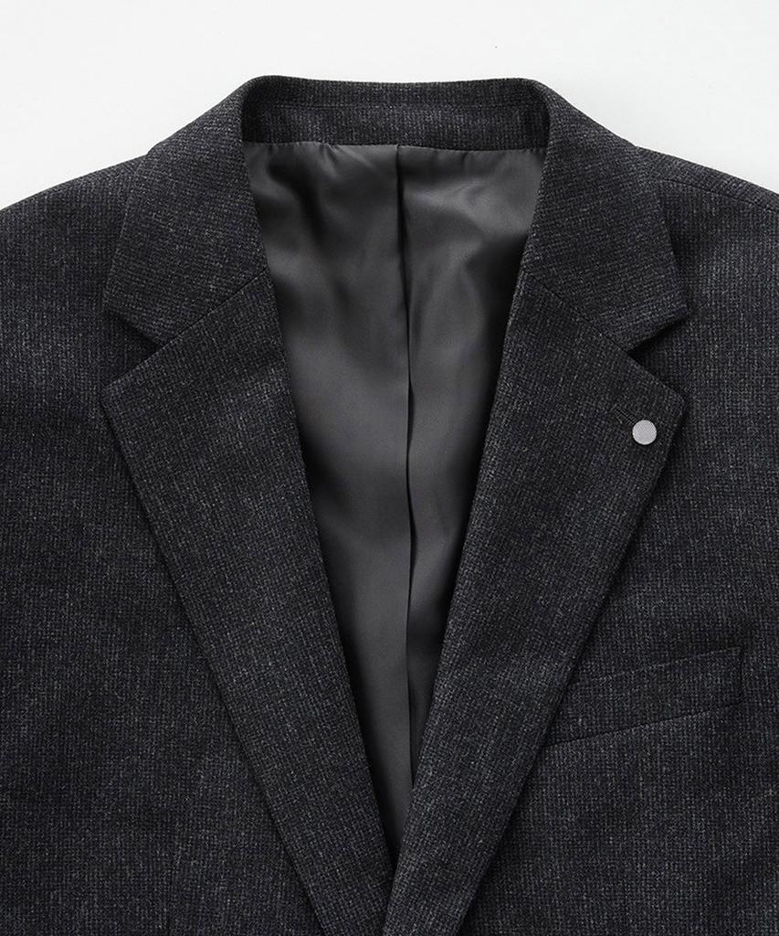 STCO Italy Reda 99% Wool Two-Tone Formal Jacket Charcoal Grey (Classic Fit)_Ssjud93Cac
