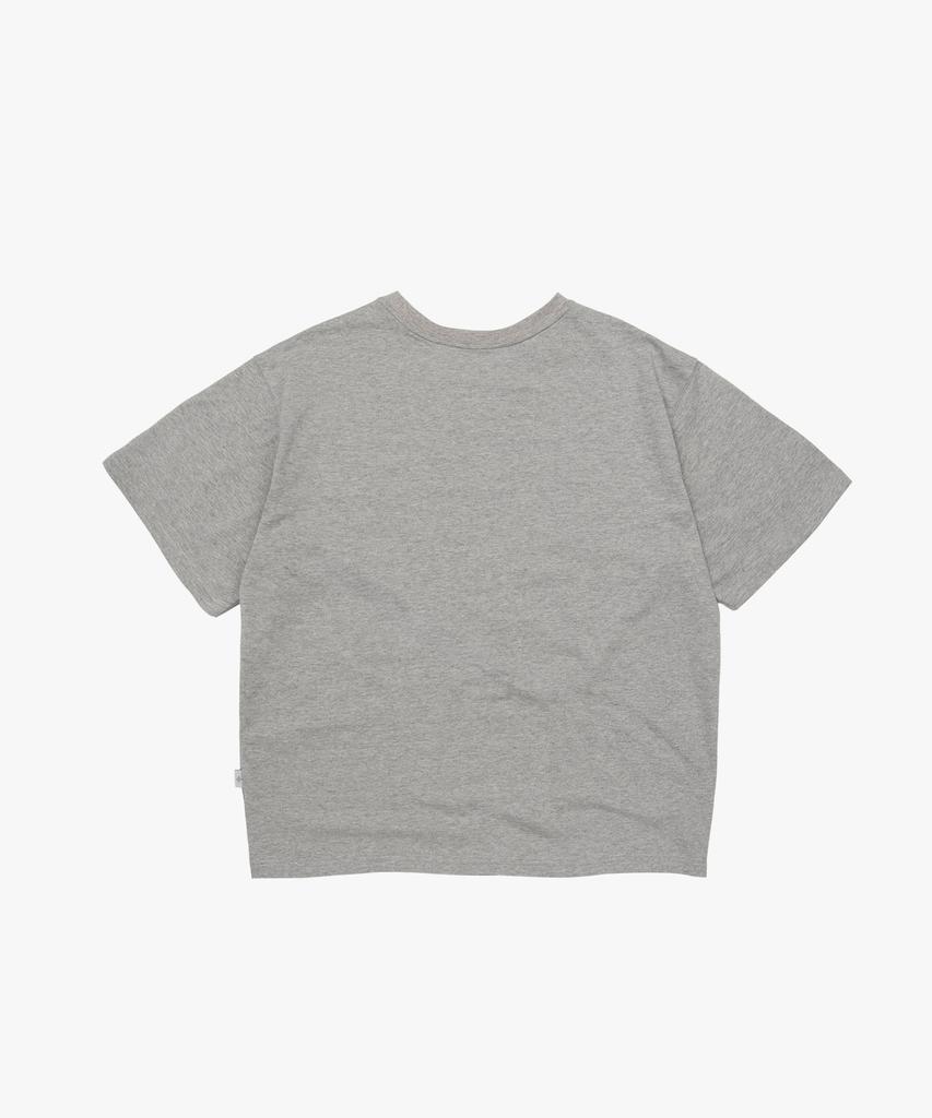 Liomeu Signature Denim Applique Short Sleeve T-Shirt_Melange