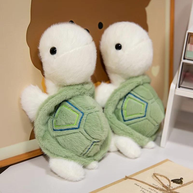 Peluche tortue verte réaliste 25/35 cm, jouet doux et mignon, idéal pour un sac de voiture, une décoration ou comme cadeau pour enfants