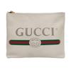 [Pre-Owned] Vintage Logo Print Leather Clutch Bag Medium - Excellent #1O9LTSM