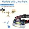 Bright Rechargeable COB LED Headlamp Magnetic USB Head Torch Outdoor Multi Function Fishing Tools Dual Source Light Waterproof
