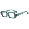 Timeless High End Designer Style Retro Trendy Edgy Punk Riveted Square Shaped Female For Both Male Sun Glasses
