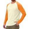 Men's Contrast Color Raglan Long Sleeve Sports Top