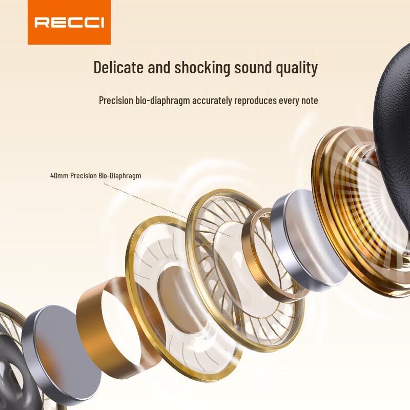 Recci REP-W95 Wireless Noise-Cancelling Bluetooth Headphones