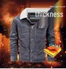 Men's Plus Size Fleece-Lined Corduroy Cotton Jacket - Casual and Loose Fit
