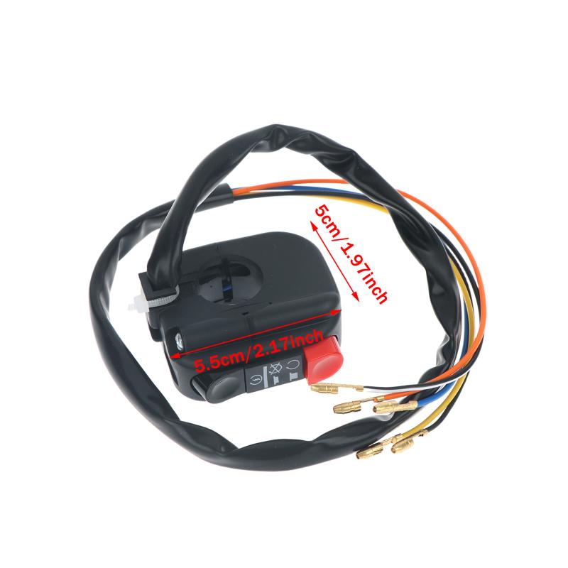 Motorcycle Switch Handlebar Mount Start Stop Kill On Off Button Side Switch 12V For Atv Motorcycles Scooters