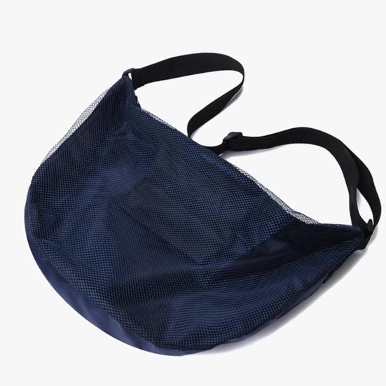 Single Ball Bag Crossbody Basketball Carrier Bag Waterproof Zippered Gym Shoulder Bag with Mesh Pocket Adjustable Strap for Carrying Soccer Volleyball