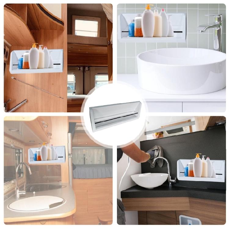 Campers Travel Trailer Kitchen Organizer Stotage Rack Shelf Adhesive Mount Bracket Support for Home Decoration Bathroom