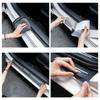 XUREI1 E46 B3 For BMW 4Pcs Carbon Fiber Car Door Threshold Plate Stickers For BMW M M3 M5 F10 F30 F20 E28 E30 E34 E36 E39 E46 E91 Perfo