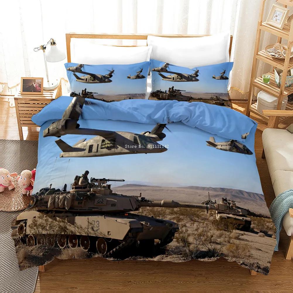 Tank Race Bedding Set Deluxe Home Textile Single Double King Queen Bedding Set Modern Down Quilt Cover And Pillowcase