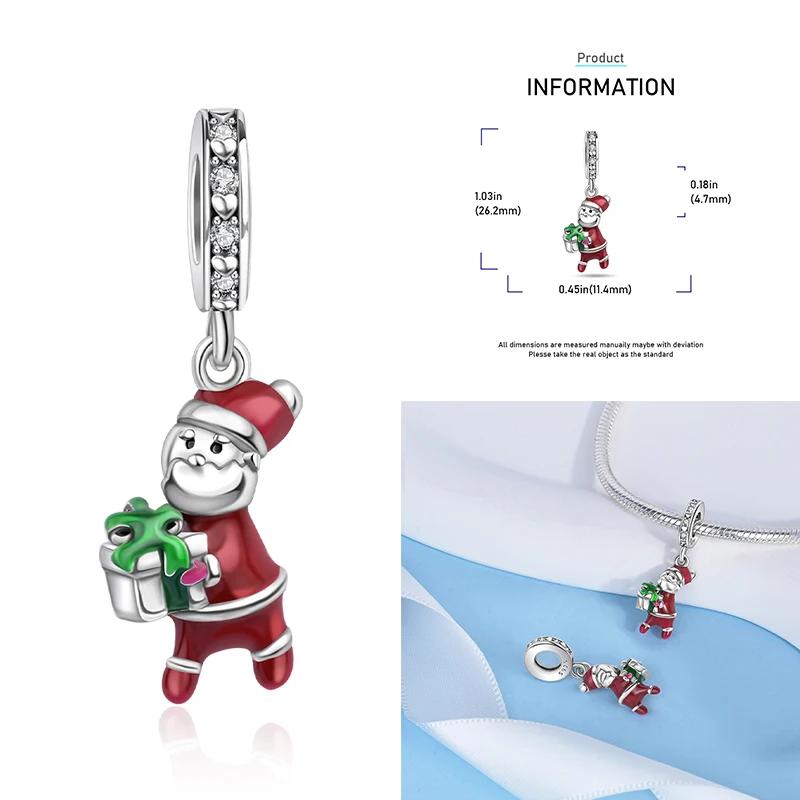 Copper Metal Snowman Bead Components Christmas Bell Charm Bead Components Compatible With 3mm Women Bracelet High Quality Fine Jewelry Do It Yourself