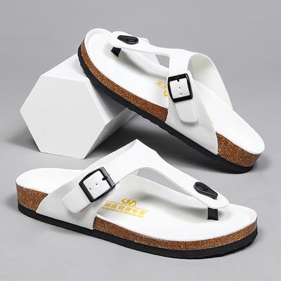 All-match Flats Beach Slippers Mens Slip On Shoes Half Drag Leather Street Personality Men's Flip-flops Men Casual Walking Shoe