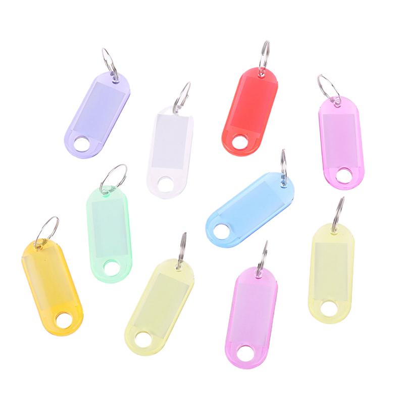 10 buc Breloc Multicolor Etichete de Identificare Chei Etichete Etichete de Identificare Bagaje Card de Clasificare Număr El Inele Chei Breloc Culori Aleatorii