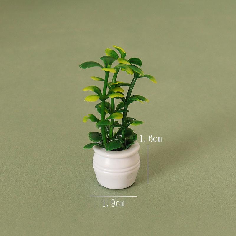 1Pc Doll House Mini Plant Model Mini Green Plant Potted Outdoor Landscape Flower Bed