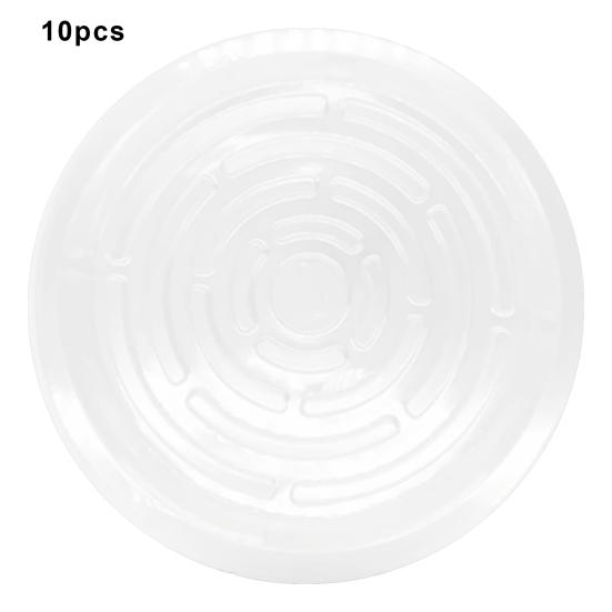 10Pcs Transparent Plastic Plant Saucers Drip Trays Round Shape Not Easily Deformed Clear Indoor Planter Pot Plate Dish