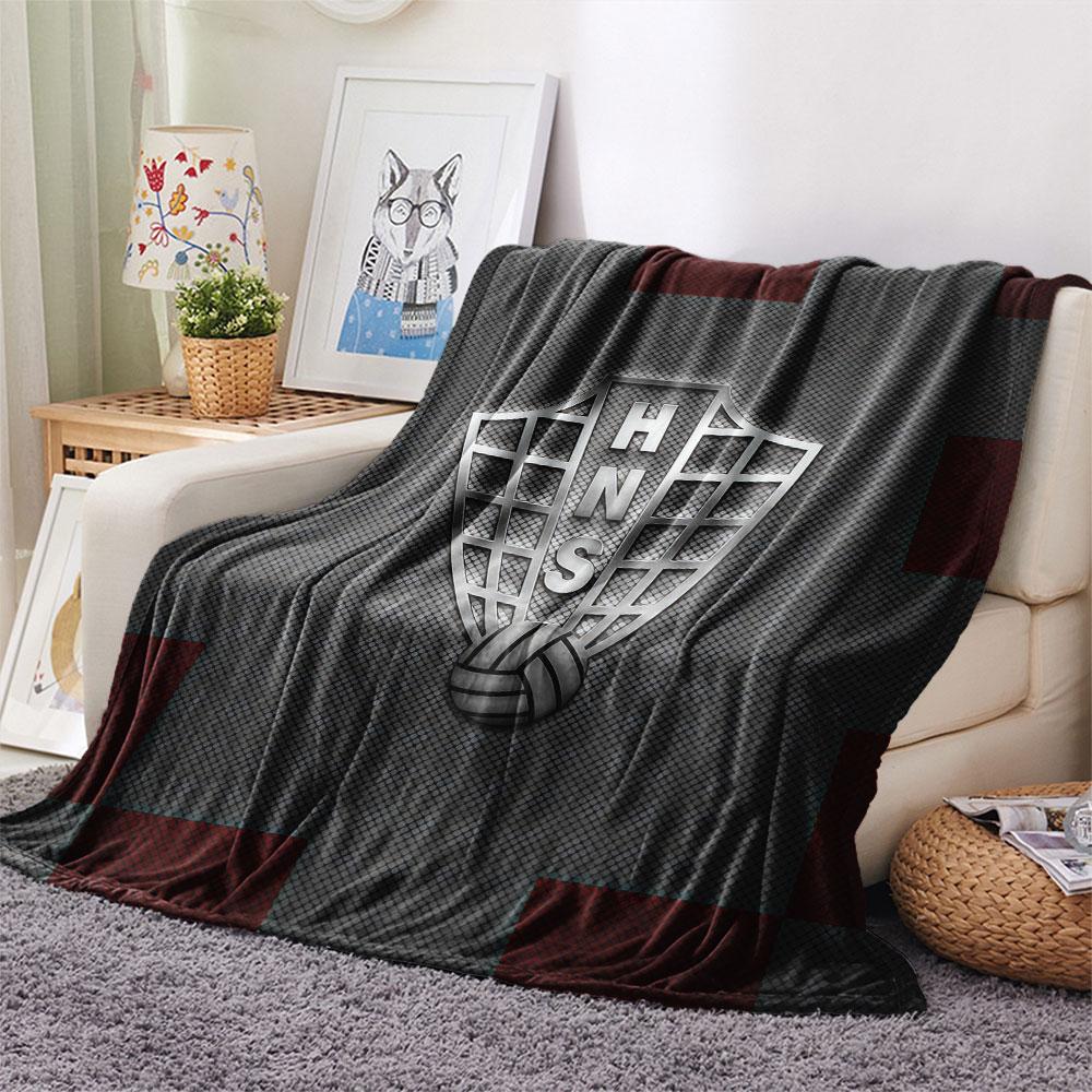 Croatia Football Printed Flannel Blanket, Soft Throw for Bedroom Sofa, Washable,soccer Fan Merchandise, Great Gift.