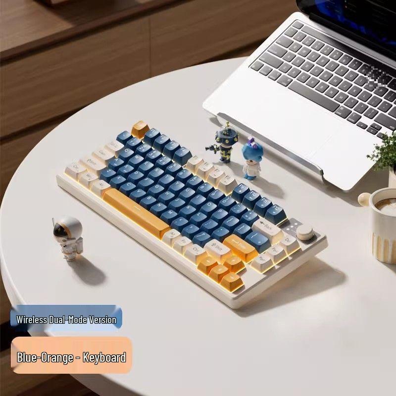 Wireless Ultra-Quiet Mechanical Feel Gaming Keyboard for Girls - Ideal for Office & Laptop Typing