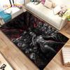 3D-Teppich mit gotischem Horror-Geisterschädel, Teppich für Zuhause, Wohnzimmer, Schlafzimmer, Sofa, Fußmatte, Küchendekor, rutschfeste Bodenmatte für Kinder
