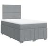 Boxspringbett mit Matratze Hellgrau 120 x 190 cm Stoff