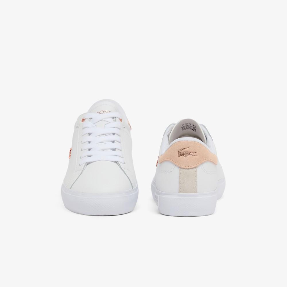 Lacoste נעלי סניקרס מעור לנשים Powercourt RZ0193W56G1Y9