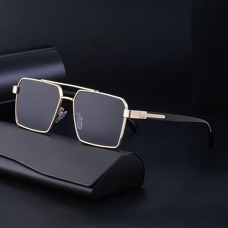 Retro Metal Double Beam Men'S Sunglasses Driving Box Sunglasses Men'S Glasses