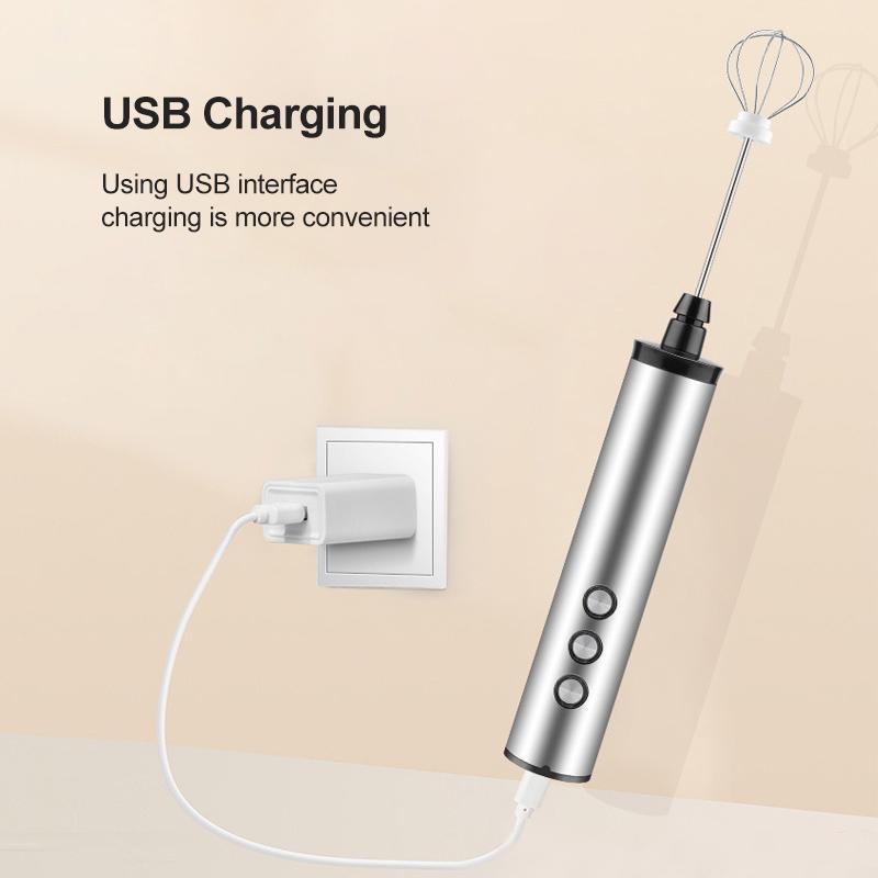 3 Modes Milk Fr Electric Handheld Cappuccino Maker Coffee Foamer Mini Portable Food Blender Kitchen Whisk Mixer For Coffee